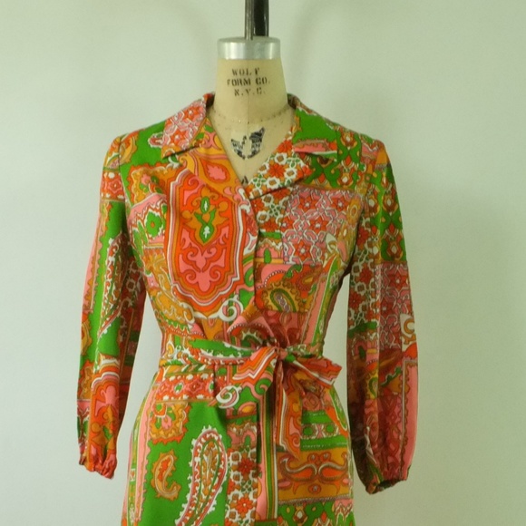 vintage mod 1960s dress | vtg retro 1960s dress - Picture 9 of 16